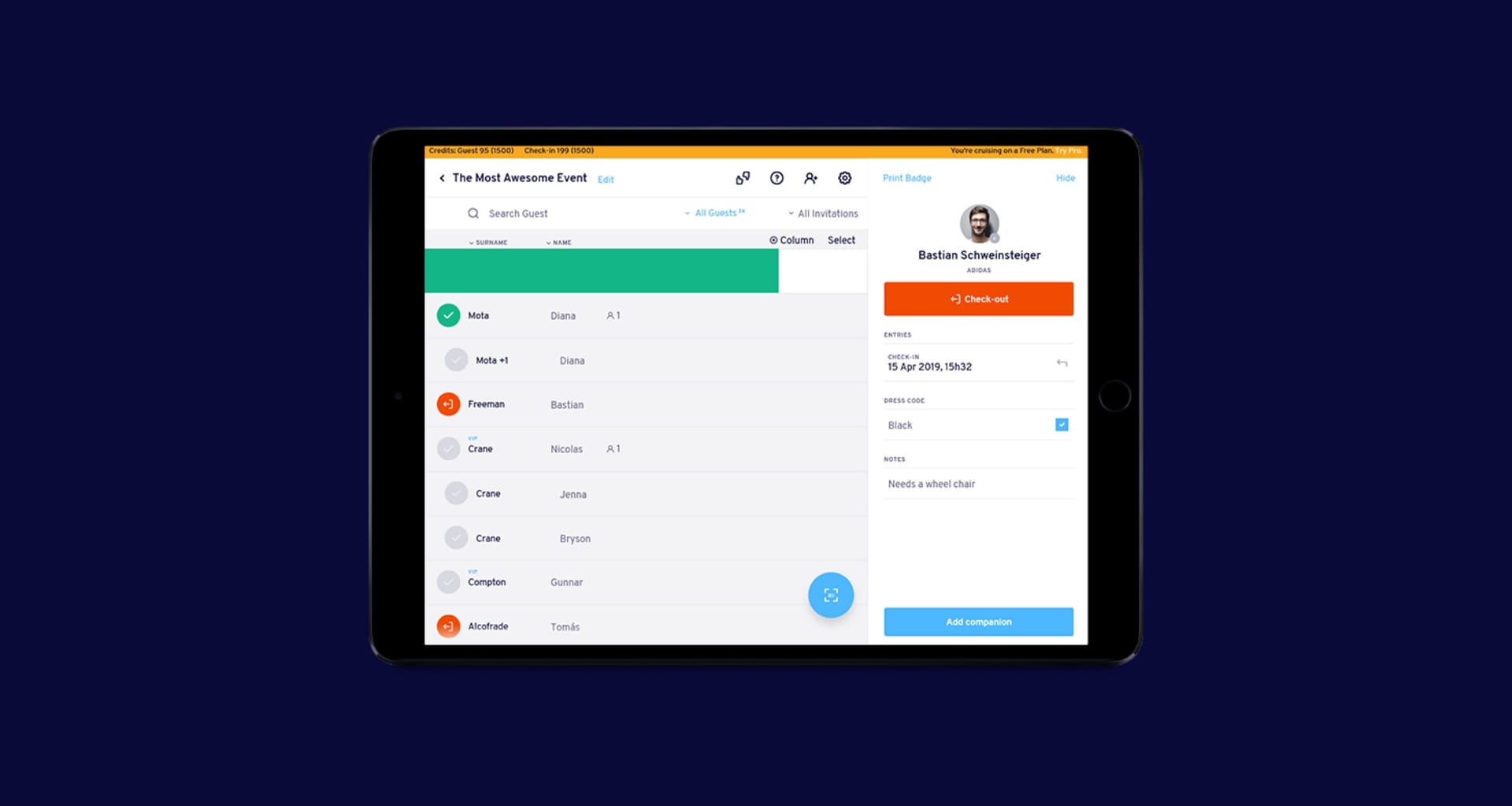 tablet application